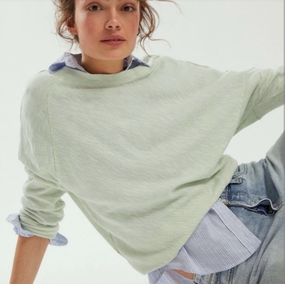 Anthropologie Light Green Top